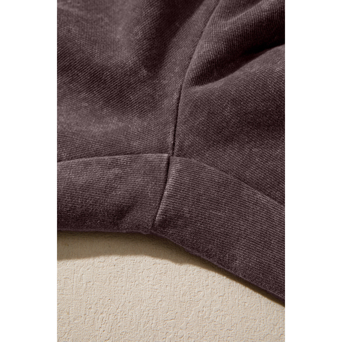 Dark Brown Mineral-Wash Cotton Cargo Pants in Dark Brown - washed fabric detail